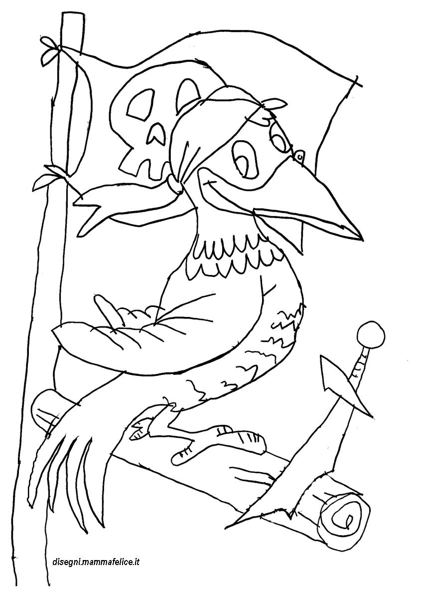 disegni-da-colorare-animali-pappagallo-pirata