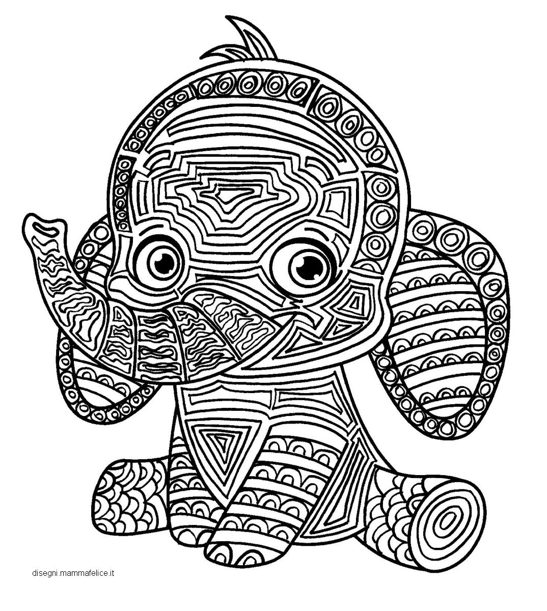mandala-per-bambini-da-colorare-elefante